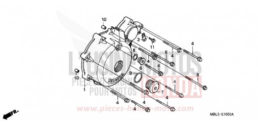 PANNEAU CARTER-MOTEUR G. NT650VW de 1998